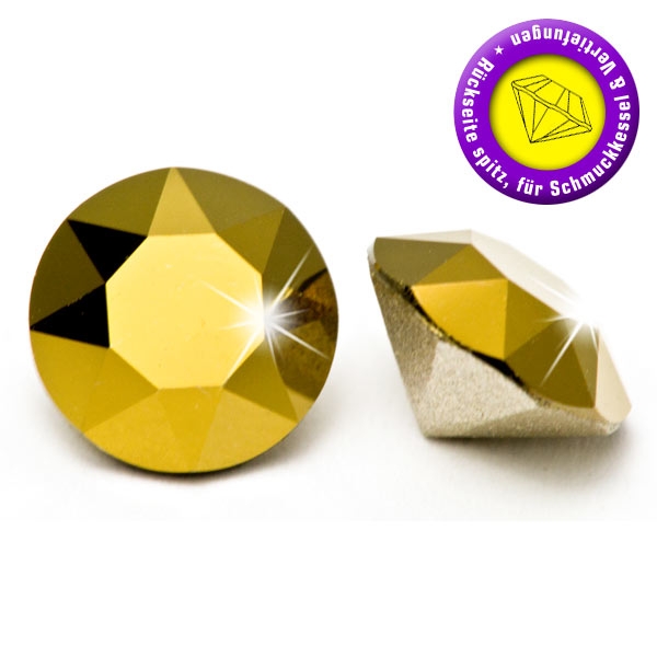 SWAROVSKI CRYSTALS 1088 Chatons 8,3mm Crystal Dorado zum Einkleben Einfassen