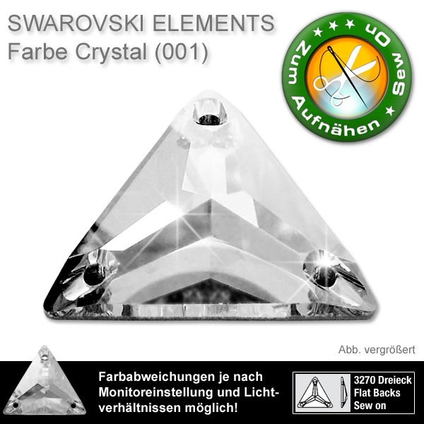 SWAROVSKI ELEMENTS 3270 Crystal 22mm - Strasssteine zum Aufnähen
