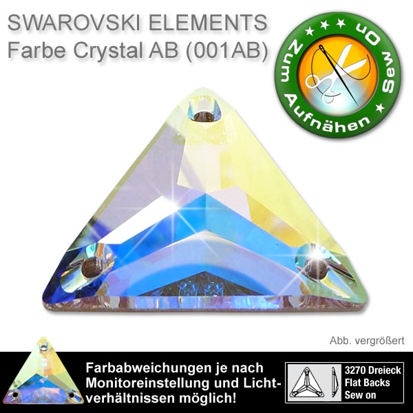 SWAROVSKI ELEMENTS 3270 Crystal AB 16 mm - Strasssteine zum Aufnähen