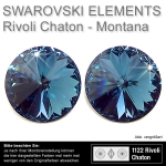 Swarovski® Kristalle Rivoli Chaton 1122, 14 mm Montana