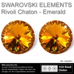 Swarovski® Kristalle Rivoli Chaton 1122, 14 mm Topaz