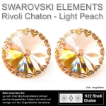 Swarovski® Kristalle Rivoli Chaton 1122, 12 mm Light Peach