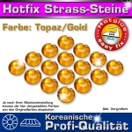 ShineStone 2cut Hotfix Strass-Steine SS20 Goldbraun (Topaz) - Profi-Qualität