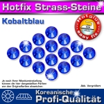 ShineStone 2-cut Hotfix Strass-Steine SS6 Dunkelblau (Kobalt) - Profi-Qualität