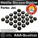 Hotfix Strass-Steine, SS16, Jet (Schwarz), in AAA-Qualität