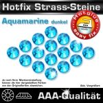 Hotfix Strass-Steine, SS10, dunkles Aquamarine Blau, AAA-Quali.