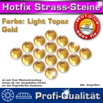 ShineStone 2cut Hotfix Strass-Steine SS20 Helles Goldbraun (Light Topaz) - Profi-Qualität