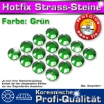 ShineStone 2cut Hotfix Strass-Steine SS10 Grün - Profi-Qualität