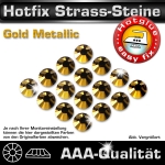 Hotfix Strass-Steine, SS16, Gold Metallic, in AAA-Qualität