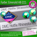 DMC Hotfix Strass-Steine SS6 Farbe Smaragdgrün AB (Emerald AB)