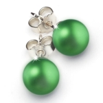 Sterling Silber Ohrrstecker gefertigt mit Swarovski® Crystal Pearls 8mm Eden Green Pearl