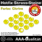 Hotfix Strass-Steine SS10 Farbe Citrine zum Aufbügeln