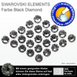 Swarovski 2058 XILION, SS7 Black Diamond Strasssteine zum Aufkleben