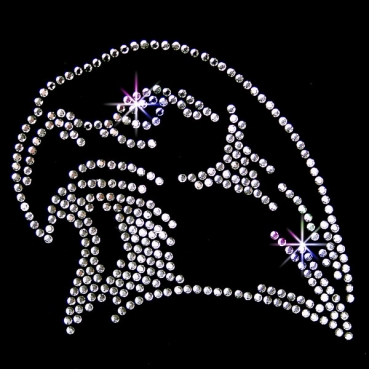 Strass Bügelmotiv "Falkenkopf"