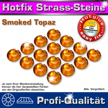 ShineStone 2cut Hotfix Strass-Steine SS10 Braun (Smoked Topaz) - Profi-Qualität