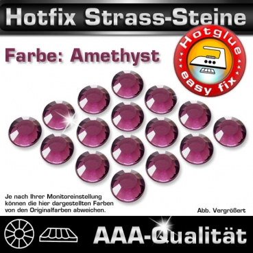 Hotfix Strass-Steine SS10 Amethyst zum Aufbügeln