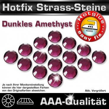 Hotfix Strass-Steine SS10 Dunkles Amethyst zum Aufbügeln