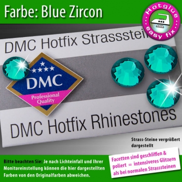 DMC Hotfix Strass-Steine SS6, Zirkonblau (Blue Zircon)