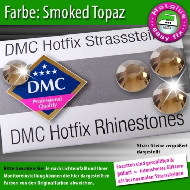 DMC Hotfix Strass-Steine SS16 Farbe Smoked Topaz (Braun)