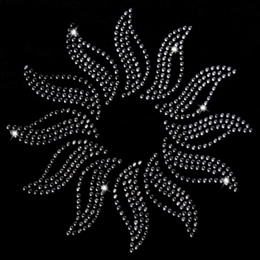 Strass Bügelmotiv "Sonne SS10" aus ShineStone® DeLuxe DMC Hotfix Strasssteinen