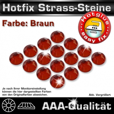 Hotfix Strass-Steine SS10 Braun zum Aufbügeln