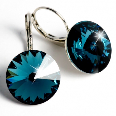 Ohrhänger gefertigt mit SWAROVSKI Rivoli Kristallen 14mm Montana