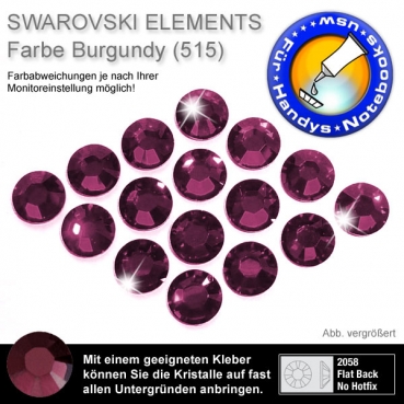 Swarovski 2058 XILION, SS5 Burgundy Strasssteine zum Aufkleben