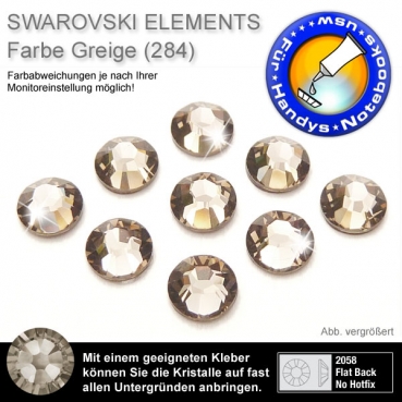 Swarovski 2058 XILION, SS5 Greige Strasssteine zum Aufkleben