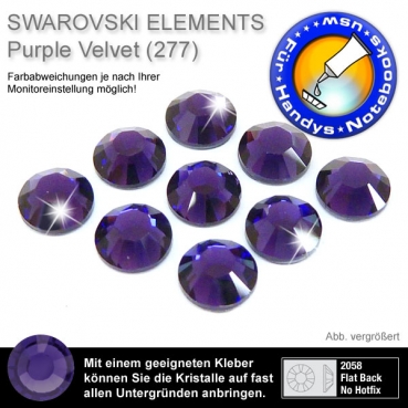 Swarovski 2058 XILION, SS5 Purple Velvet Strasssteine zum Aufkleben