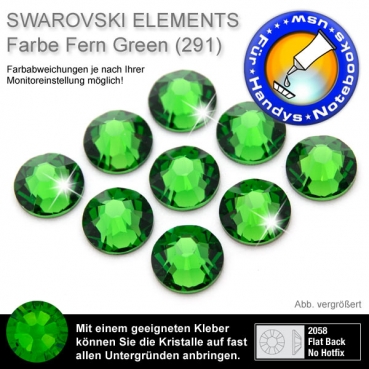 Swarovski 2058 XILION, SS7 Fern Green Strasssteine zum Aufkleben