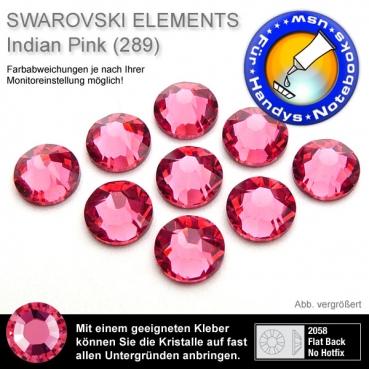 Swarovski 2058 XILION, SS7 Indian Pink Strasssteine zum Aufkleben