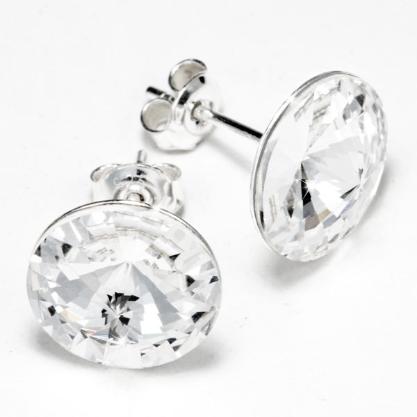 Rivoli Ohrstecker Silber Kristallen gefertigt Swarovski® Sterling mit