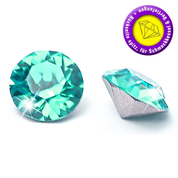SWAROVSKI CRYSTALS 1088 Chatons 6mm Light Turquoise zum Einkleben Einfassen