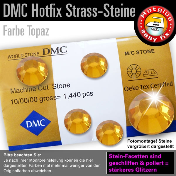 DMC Hotfix Strass-Steine SS20, Topaz