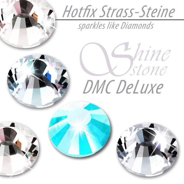 ShineStone DeLuxe Hotfix Strass-Steine SS16 Aquamarine AB zum Aufbügeln