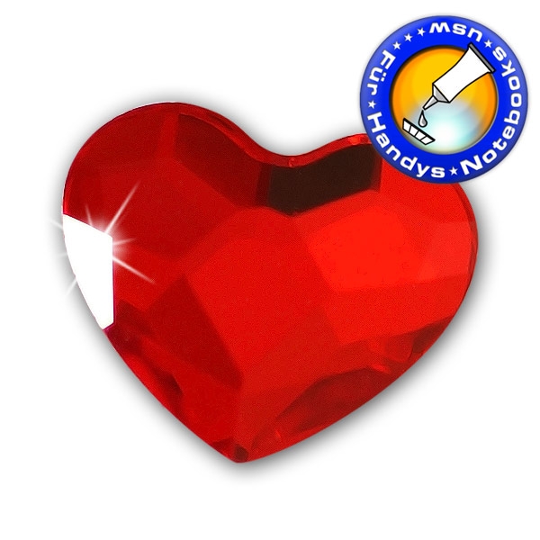 SWAROVSKI ELEMENTS 2808 Herz, 10 mm Light Siam - Strasssteine zum Aufkleben