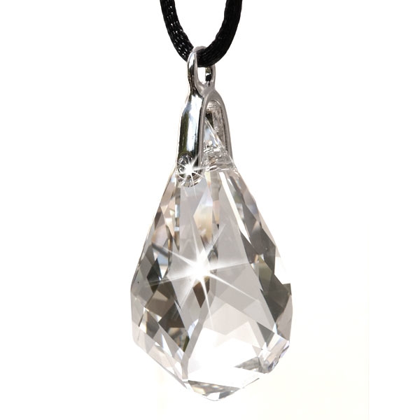 Halsband gefertigt mit SWAROVSKI CRYSTAL Helix Pendant 37mm Crystal Silver Shade
