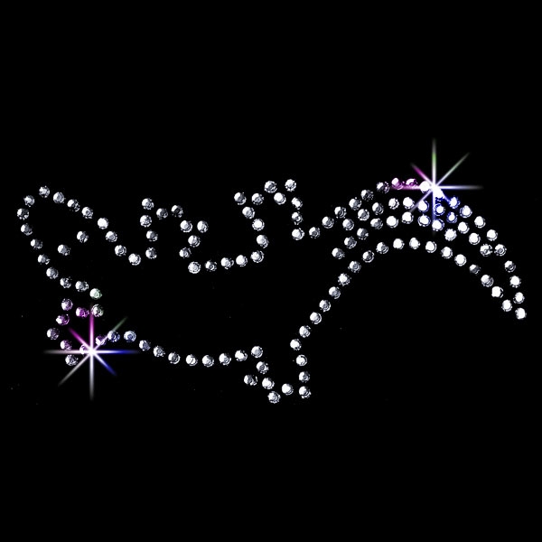Strass Bügelmotiv "Echse"