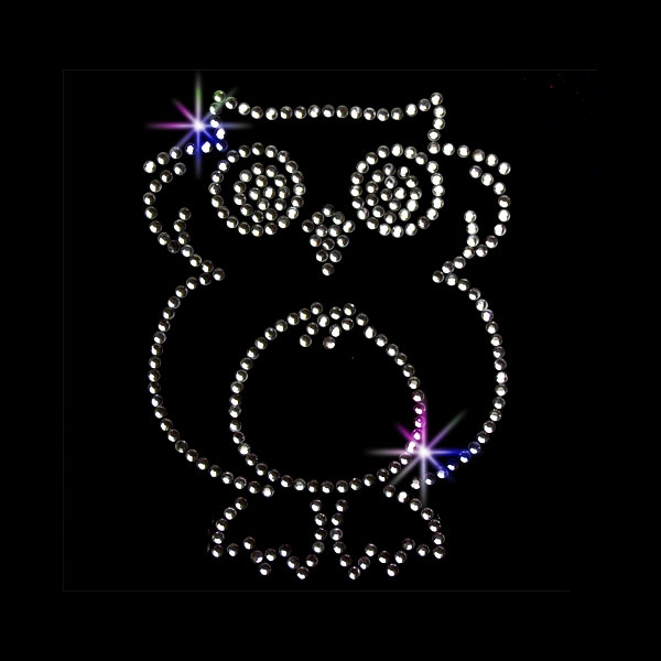 Strass Bügelmotiv "Eule"
