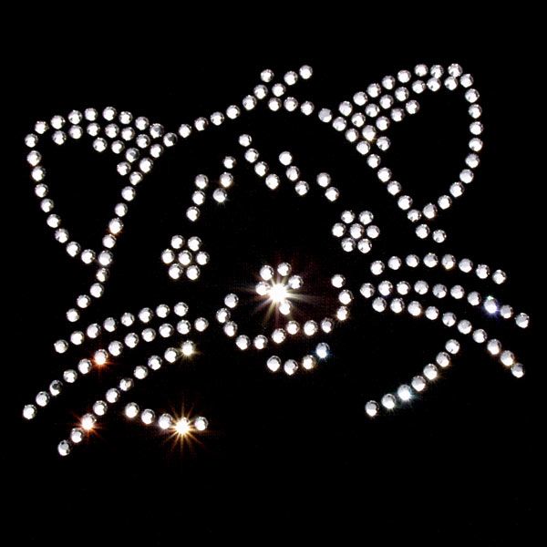 Strass Bügelmotiv "Hamsterkopf"