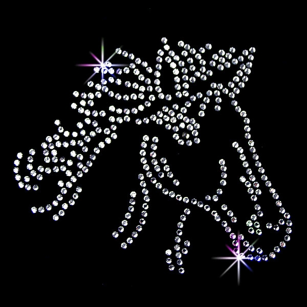Strass Bügelmotiv "Pferdekopf"