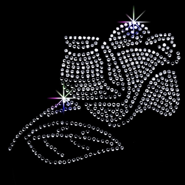 Strass Bügelmotiv "Rose Nr1"