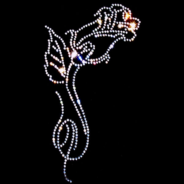 Strass Bügelmotiv "Rose Nr3"