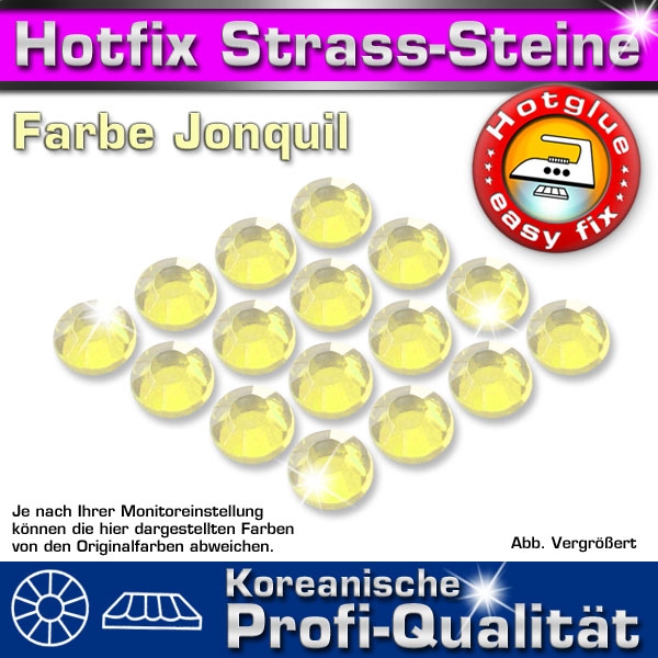 ShineStone 2cut Hotfix Strass-Steine SS6 Jonquil - Profi-Qualität