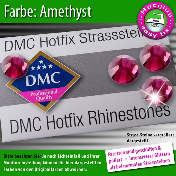 DMC Hotfix Strass-Steine SS16 Farbe Amethyst