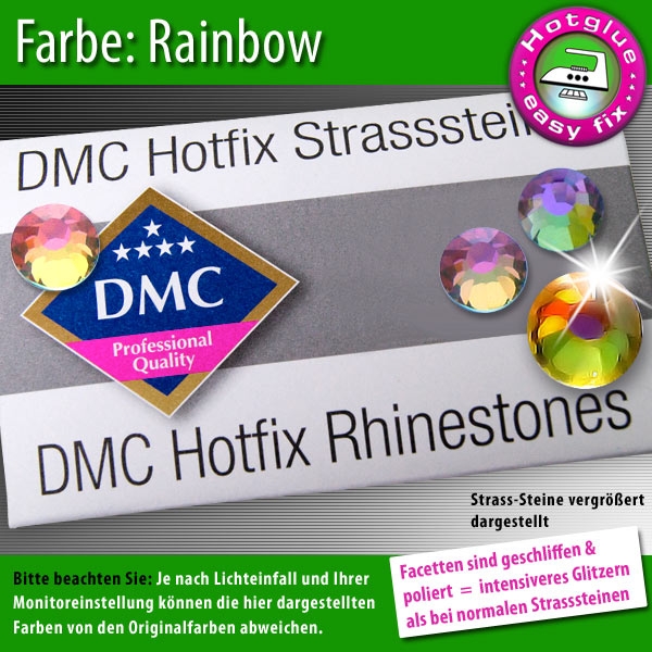 DMC Hotfix Strass-Steine SS16 Rainbow zum Aufbügeln