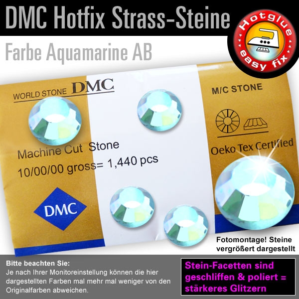 DMC Hotfix Strass-Steine SS20, Aquamarine AB
