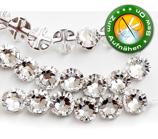 Swarovski 53102 Crystal Strasssteine SS16 im Aufnähkessel
