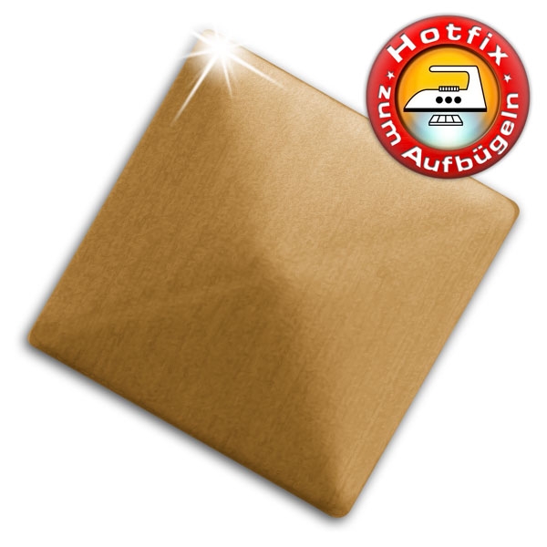 Metallnieten Hotfix Nailhead Quadrat 10mm Gold matt