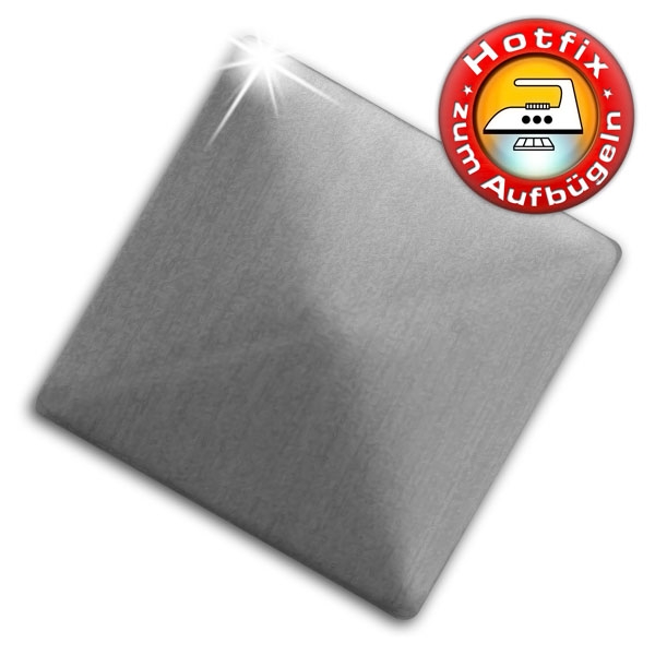 ShineStone Metall-Nieten Hotfix (Nailhead Quadrat), 5 mm Silber matt, in Premium-Qualität zum Aufbügeln